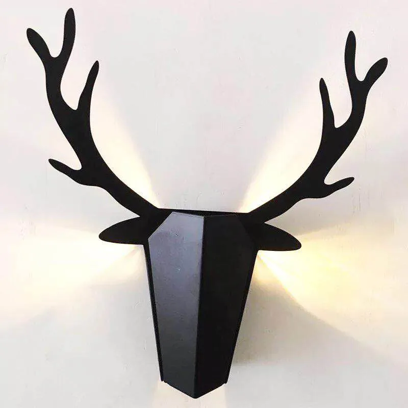 Wrought Iron Deer Antlers Wall Sconce Lamp Wall Lamps (Indoor)