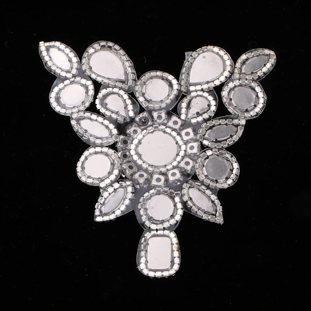 Silver AB Sew Rhinestone Applique Trim for Wedding Bridal Dress Sash Decoration Home Textile Furnishing Accessories