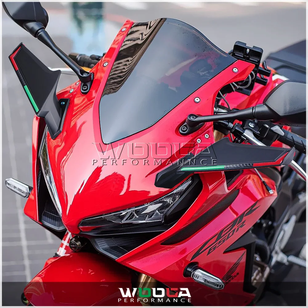 Motorcycle Universal Aero Winglets Front Fairing Racing Spoiler for CBR650R ZX10RR Aerodynamic Wing Honda Yamaha Suzuki Kwasaki motorcycle spoilers