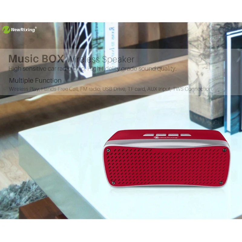 FFYY-Newrixing Nr-2033 Bluetooth динамик открытый Ipx4 водонепроницаемый беспроводной стерео портативный динамик