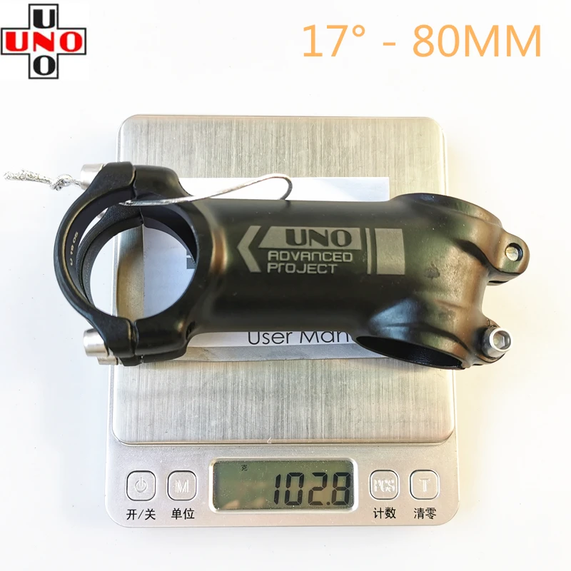 Bicycle stem UNO ultralight 7/17 degrees MTB mountain road 31.8* 60-130mm