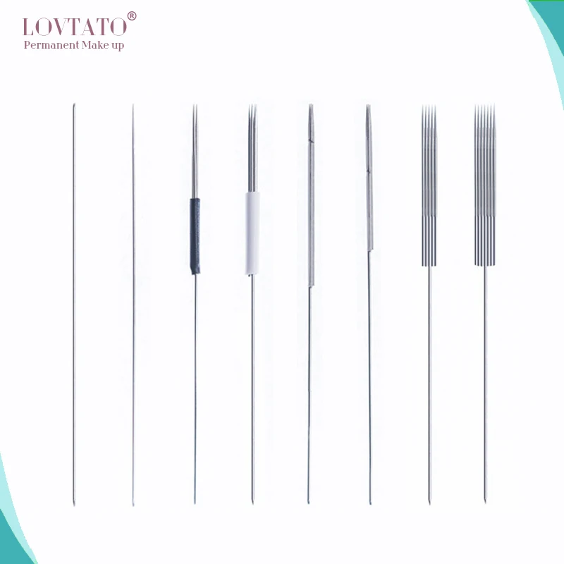 

Disposable tattoo needles 1R 3RL 3RS 5RL 5RS 3F 5F 7F agujas microblading permanent makeup machine needle 0.35x50mm maquiagem 3D