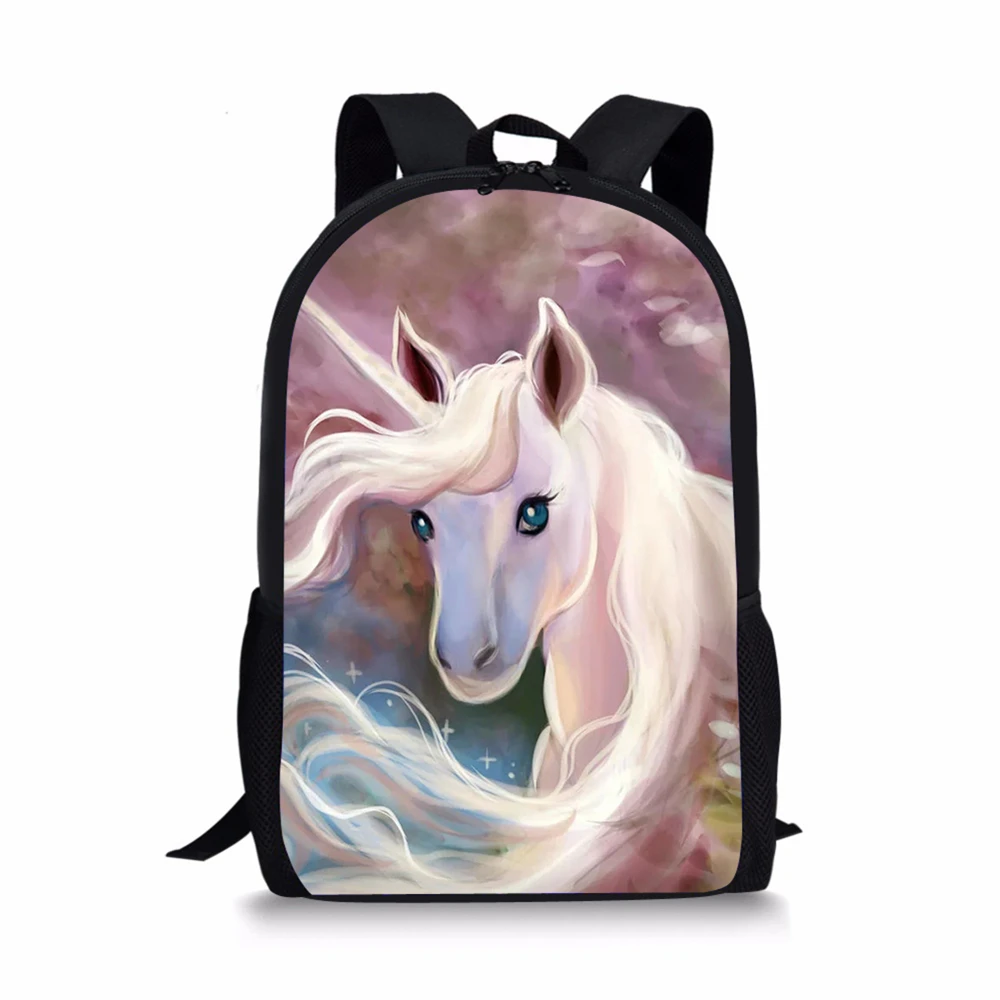 

HaoYun Fashion Children's Backpack Fantasy Unicorn Horse Pattern Toddler School Book Bag Cute Animal Women's Travel Backpack