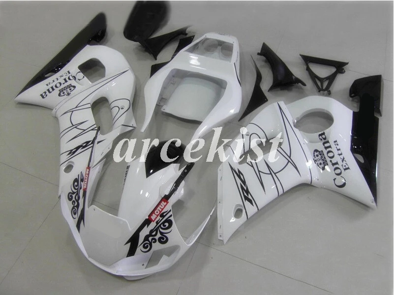 4 подарки ABS мотоцикл полный обтекатель комплект подходит для YAMAHA YZF-R6 1998 1999 2000 2001 2002 98 99 00 01 02 корпус набор Белый