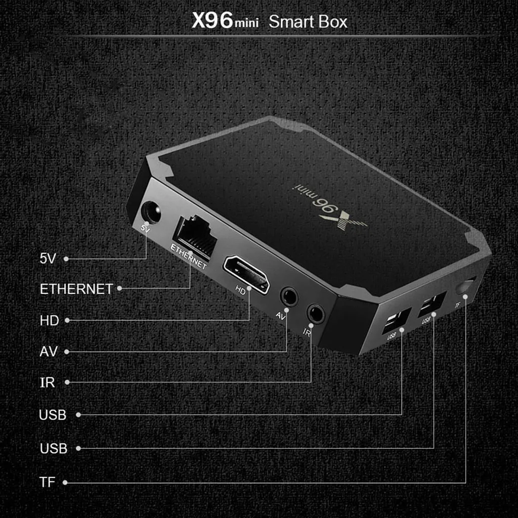 X96 Мини Android 7,1 Smart tv Box S905W 4K четырехъядерный H.265 HD Medien 2 ГБ+ 16 Гб