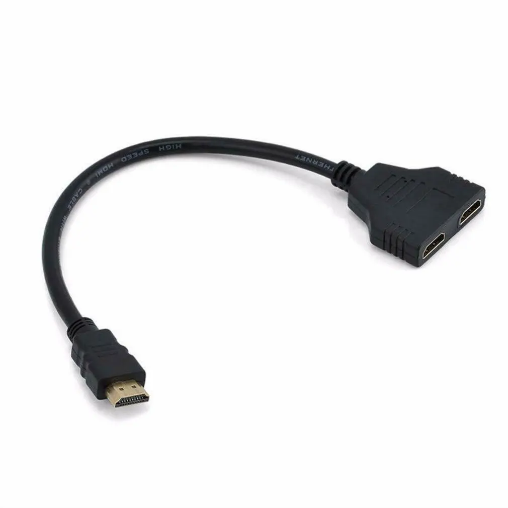 Профессиональный HDMI кабель HDMI порт папа-женщина 1 вход 2 выхода сплиттер кабель адаптер конвертер 1080P