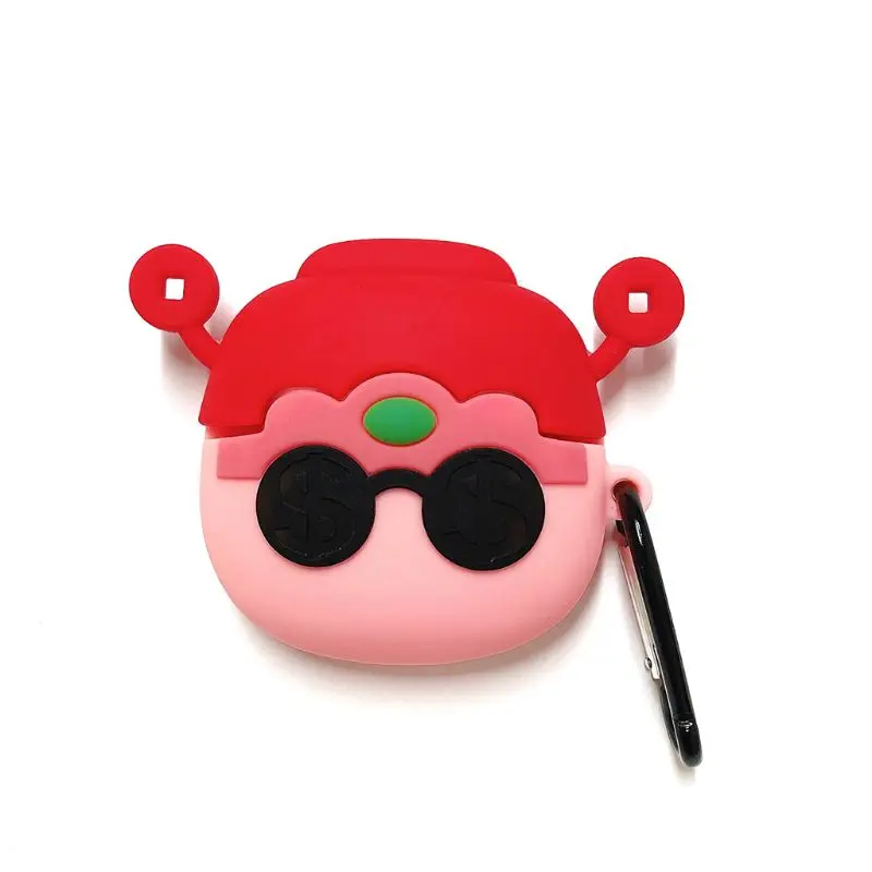 Fortune God style защитный чехол силиконовый чехол с карабином для Airpods 1/2