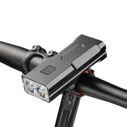 High-Power 2xT6 LED Type-C USB Rechargeable 5000mAh Bicycle Charging Night Cycling Mountain Bike Light IP65 Flashlight Lamp BC32