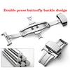 Butterfly Deployment Buckle Automatic Double Click Stainless Steel Clasp Strap For Watch Band 16mm18mm 20mm 22mm watchband Clasp ► Photo 2/6