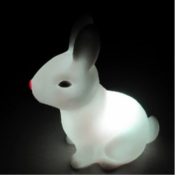

Creative Bunny Rabbit Led Colorful Night Lights for Kids Luminous Baby Lamp Silicone Plastic Children's Room Toys Holiday Gifts