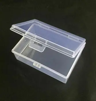 

Small Transparent Plastic Storage Box Clear Square Multipurpose Display Case U