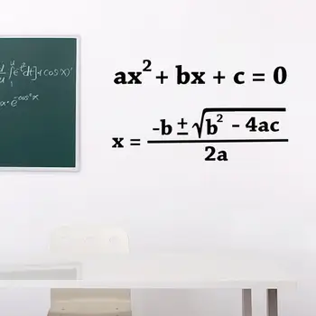 

Quadratic Formula Math Wall Stickers Mathematics Education Vinyl Wall Decal Classroom Decor Art Formula Pattern Murals AZ1012