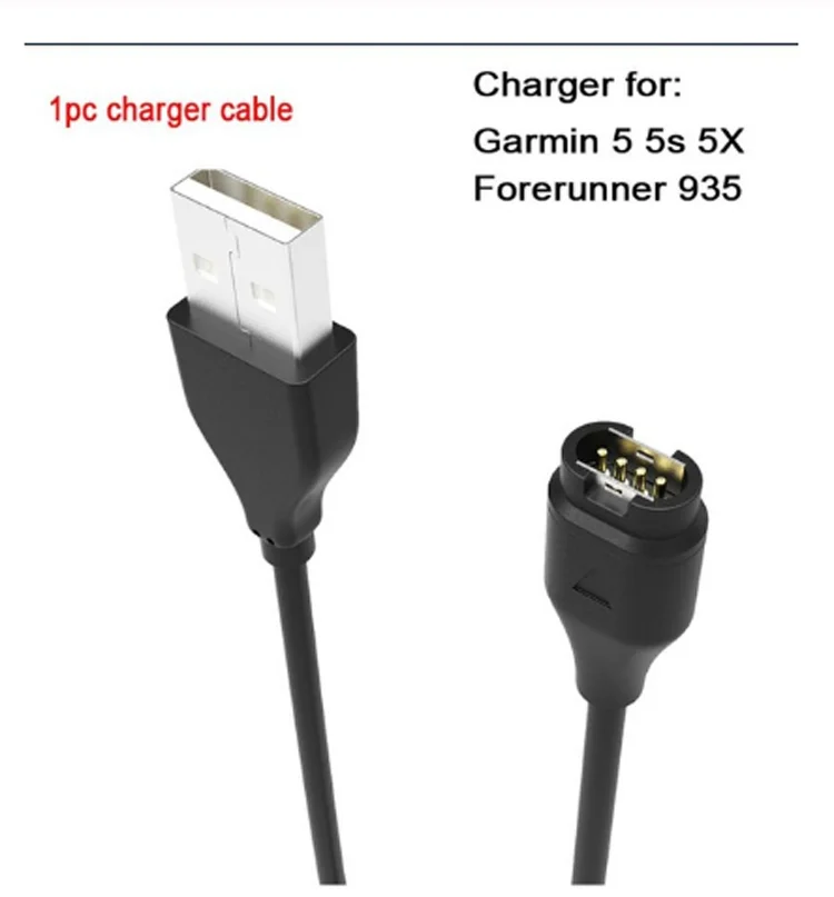 CHARGER CABLE ONLY 22 мм ремешок из натуральной кожи для Garmin Fenix 6/Fenix 5/Fenix 5 Plus/Forerunner 935 Смарт-часы ремешок(не быстро подходит - Цвет ремешка: CHARGER CABLE ONLY