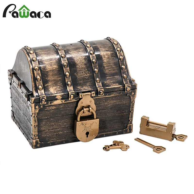 Retro Wooden Pirate Treasure Chest Box Jewelry Storage Box Case Home Decorative Bedroom Storage Toy Box Party Favors Props Gift Storage Boxes Bins Aliexpress
