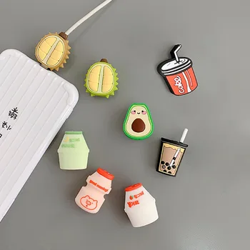 

Funny Fruit Charging Cable Protector Cover For Mobile Phone USB Cable Data line Fracture prevention Cartoon Portable case