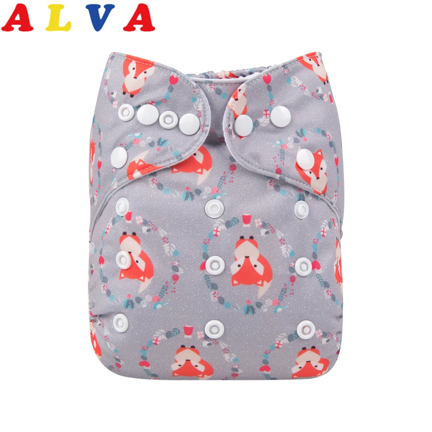 Alvababy тканевый подгузник с новым принтом современный С 1 вставкой из