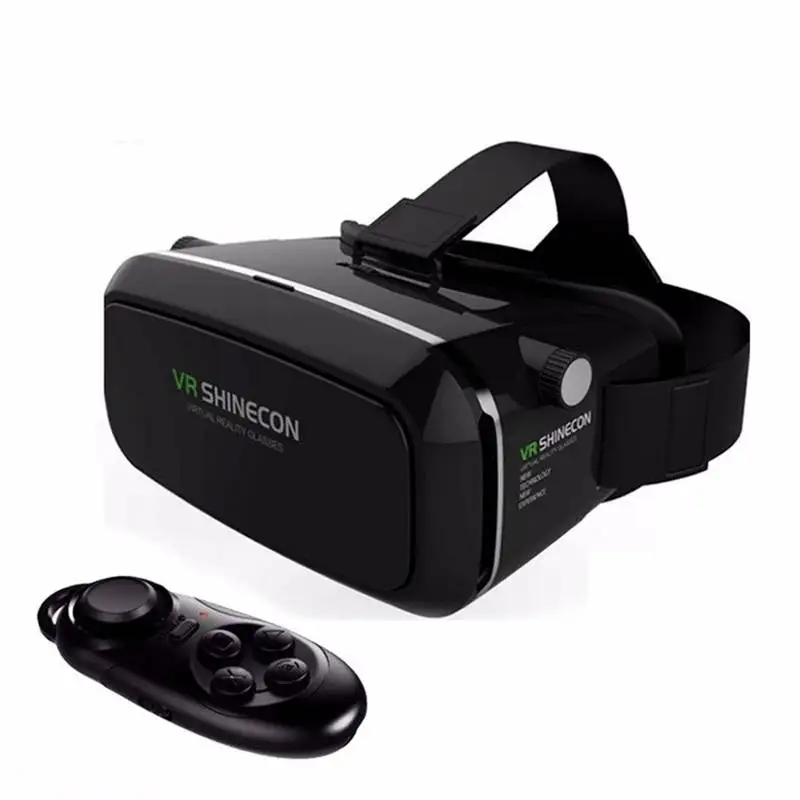 Most Buy 4SPgE Hot VR Shinecon Bluetooth Virtual Reality 3D Glasses Headset For Iphone Samsung VR Bo 4.0 6.0 Inch Phone Google Cardboard 2.0