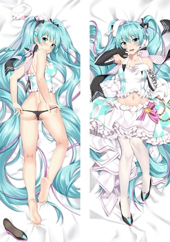 

Anime Characters Hatsune Miku pillow cover Double-side Printed Sexy Girl hugging body pillow case