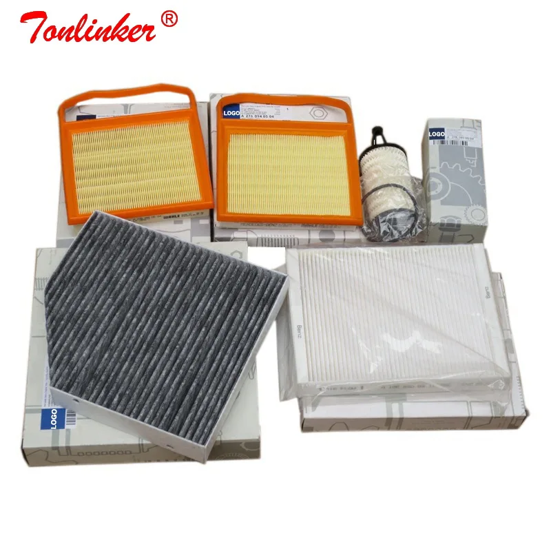 

Air Filter+Cabin Filter+Oil Filter 5Pcs For Mercedes C-CLASS W205 A205 C205 S205 2014-2019 C43AMG C400 C450 Model Car Filter Set