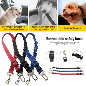 

Economi Dog Seat Belt Retractable Nylon Car Leash Elastic safety Rope for Pet Dog Cat Pet Safety Leader Vehicle Seatbelt ds99
