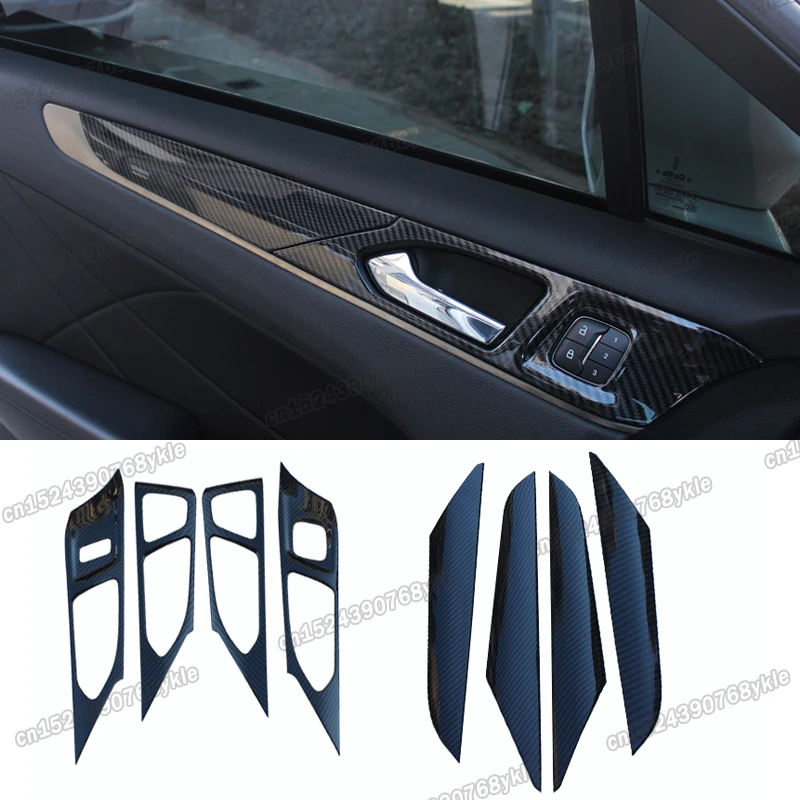 Карбоновая рамка для внутренней двери автомобиля отделка lincoln mkc 2014 2015 2016 2017 2018 2019