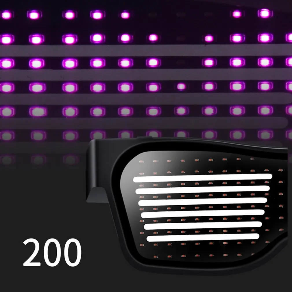 Беспроводное подключение освещающие очки Led жалюзи очки вечерние ночной клуб бар специальные атмосферные солнечные очки