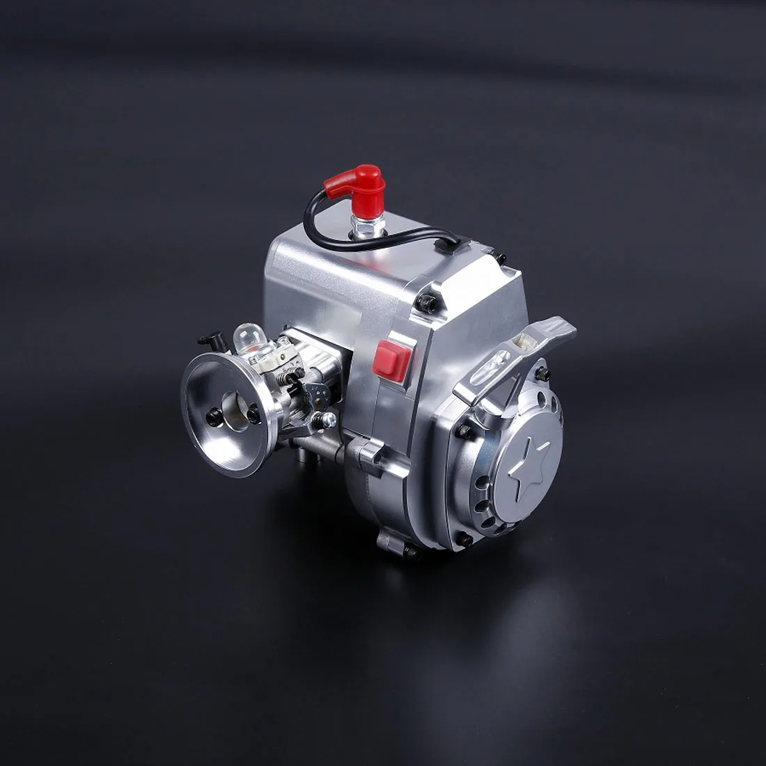 

32cc Single-Cylinder Two-Stroke 3.24 Hp Four-Point Fixed Easily Starting Engine For 1/5 Rovan LT LOSI RC Car Silver/Orange