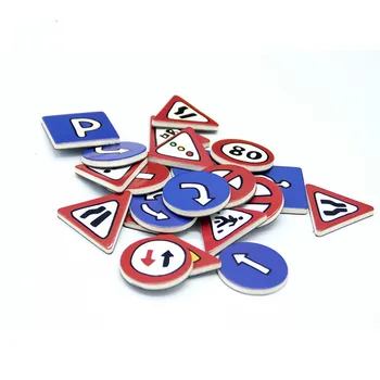 

Magnetic Refrigerator Stickers Traffic Sign Recognition Tool Creative Magnetic Wooden Toy Children's Jigsaw Puzzle
