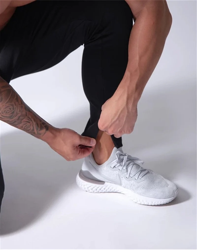 New Brand Side Zipper Men Sports Pants Jogging Sweatpants Trousers Gym Fitness Bodybuilding Training Pants Men's Sportswear