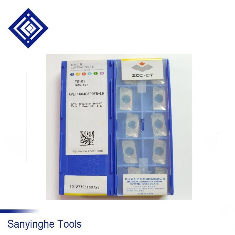 

APET160408PDFR-LH YD101 cnc carbide milling inserts cnc blade processing aluminum (10 pcs/lots )