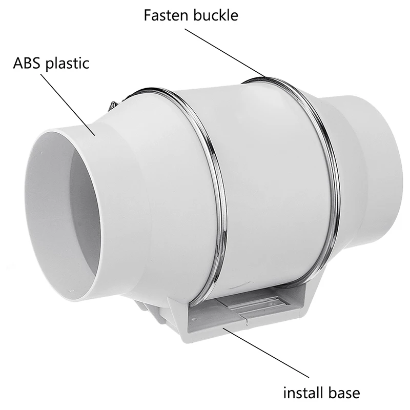 EU Plug 6 Inch Floor-To-Ceiling Windows Bathroom Can Be Installed Exhaust Fan Booster Fan Ventilator Bathroom Disassembly Air Cl