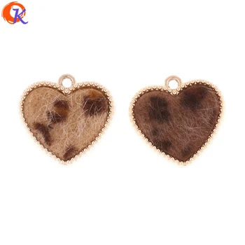 

Cordial Design 50Pcs 19*19MM Jewelry Accessories/Earring Connectors/Heart Shape/Leopard Print/Hand Made/Earring Findings