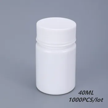 

Wholesale 40ML Empty capsule bottle Pharmaceutical pill container with screw cap HDPE plastic bottle 1000PCS/lot