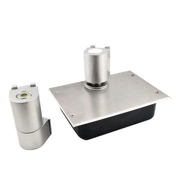 

Aluminum Alloy Ground Spring Glass Door Spring Pivot With Floor Plate Invisible Heavy Positioning Glass Hinge Door Shaft 100KG