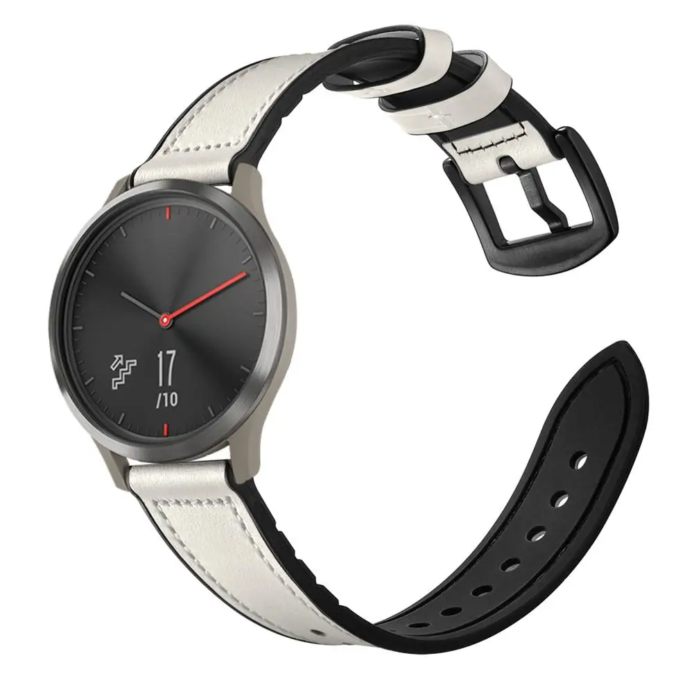 Кожаный ремешок для часов на замену часы ремешок для Garmin Vivoactive 3/Vivomove HR спортивный ремешок на запястье, браслет аксессуары