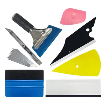 

Scraper Squeegee With Felt Edge Car Wrap Tools Vinyl Wraping Sticker Installation Kit Cutter Knife Auto Car Stying