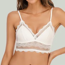 Soutien gorge en dentelle Transparent pour femmes, sous vêtement Sexy, dos nu, Bralette triangulaire, doux, sans couture, dos nu, nouvelle collection 2021 