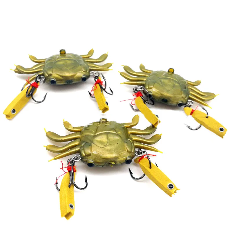

Sea crab 4.5cm/ 5.4g 6.5cm/13g 8cm/34.5g soft lure with lead inside for sea fishing