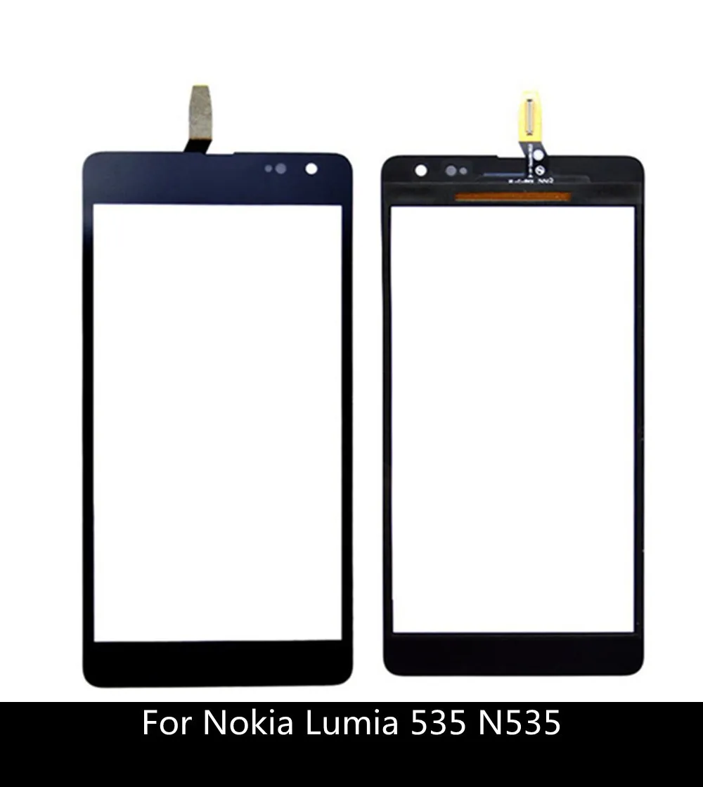 Nero Dello Schermo Di Tocco Per Nokia Microsoft Lumia 535 N535 Con Digitizer Vetro Del Pannello Ct2S1973Fpc-A1-E O Ct2C1607Fpc-A1-E + Adesivi