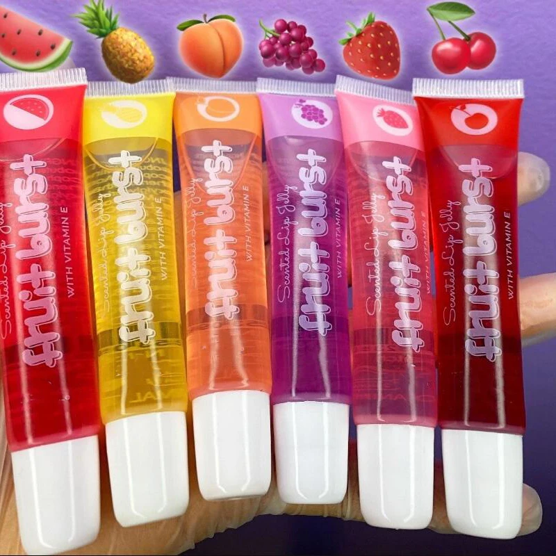Fruit Burst Lip Oil Scented Lip gloss Plumping gloss Scented Jelly Gloss Moisturizer Shiny Vitamin E Mineral Oil