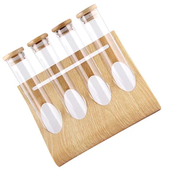 

1 Set Coffee Beans Tea Display Rack Storage Rack Test Tube Clear Glass Bottle