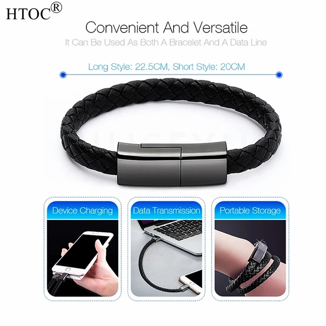 OFBK Bracelet USB Beeds Charging Data Cable for Phone Type C Androids Women  Bracelets - AliExpress