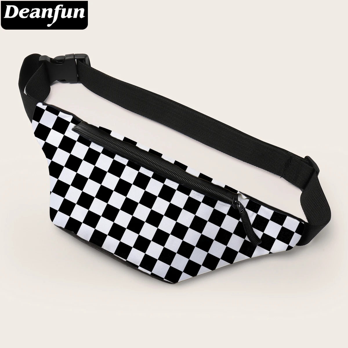 Поясная Сумка Deanfun в клетку для женщин водонепроницаемая забавная 3D сумка с