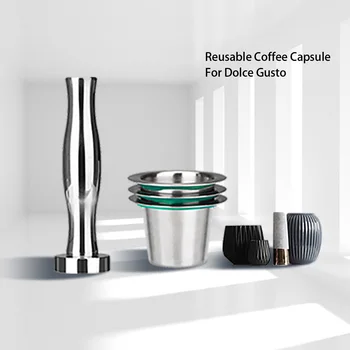 

Nespresso Coffee Pods Stainless Steel Refillable Capsulas Nesspreso Reusable Coffee Filter Cup New DIY Coffee Maker Tools Gift