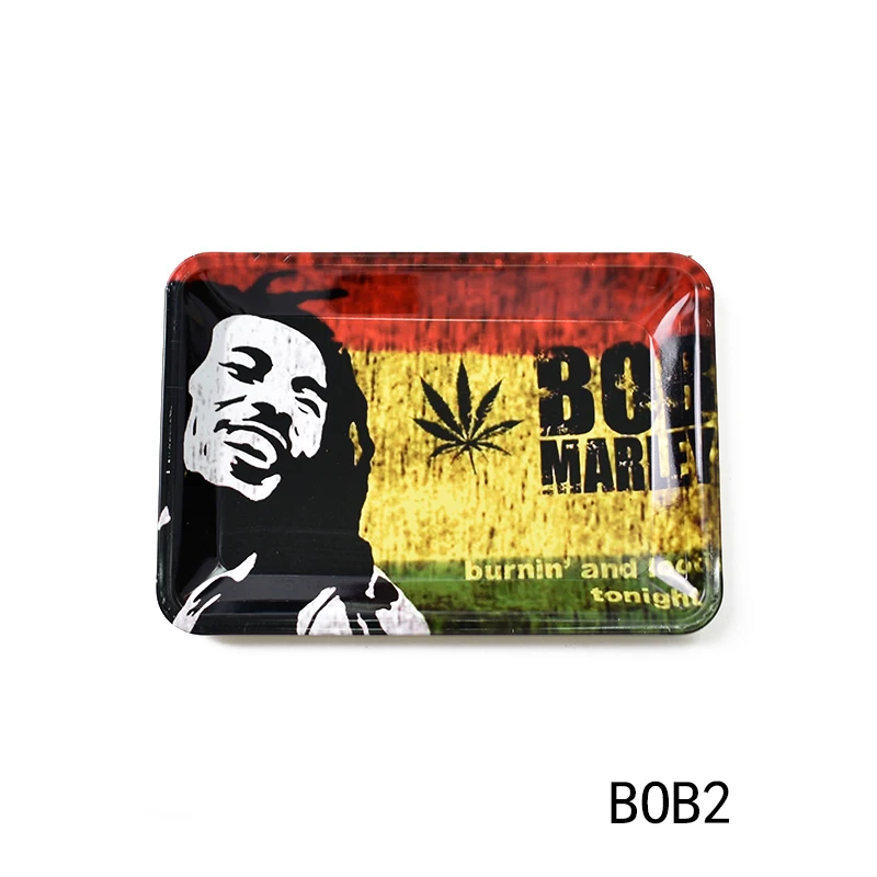 18*12.5 cm table small women cigarette joint smoking dish metal tin tobacco weed rolling paper tray storage