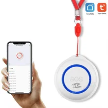 

Tuya Smart WiFi SOS/Emergency Button Wireless Alarm Senior Citizen One-Touch Calling Intelligent Linkage The Aged Remote Care