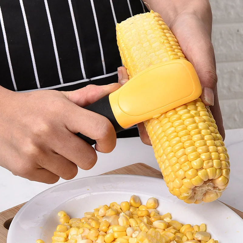 

Corn Peeler Corn Cob Stripper Remover Stainless Steel Corn Kernel Cutter Stripping Tool with Handle Kitchen Cooking Gadgets