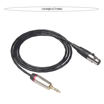 

3.5mm Jack To 3pin Mini XLR Female For BM800 PC Headphone Mixer Microphone Stereo Camera Amplifier 0.5m 1m 1.5m 2m