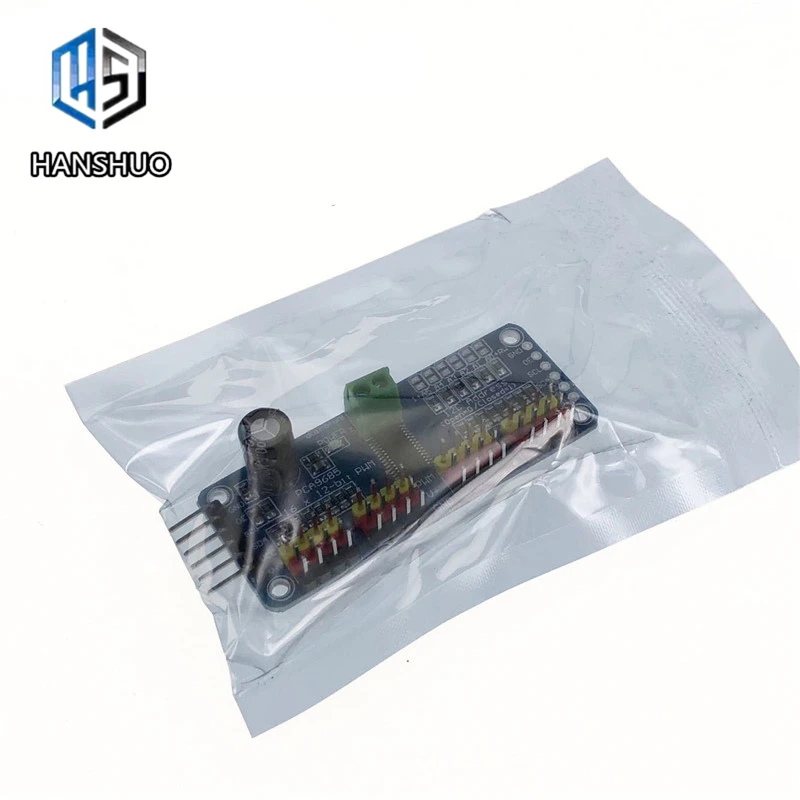 16-канальный видеорегистратор 12-битная ШИМ/Servo Driver-I2C интерфейс PCA9685 модуль для arduino или Raspberry pi щит модуль servo Щит
