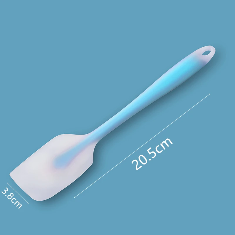 1 Pcs Small Blue Шпатель силиконовые шпатели термостойкий шпатель для теста силиконовый крем скребок для выпечки антипригарный шпатель для масла Кондитерские инструменты - Цвет: 1 Pcs Small Blue